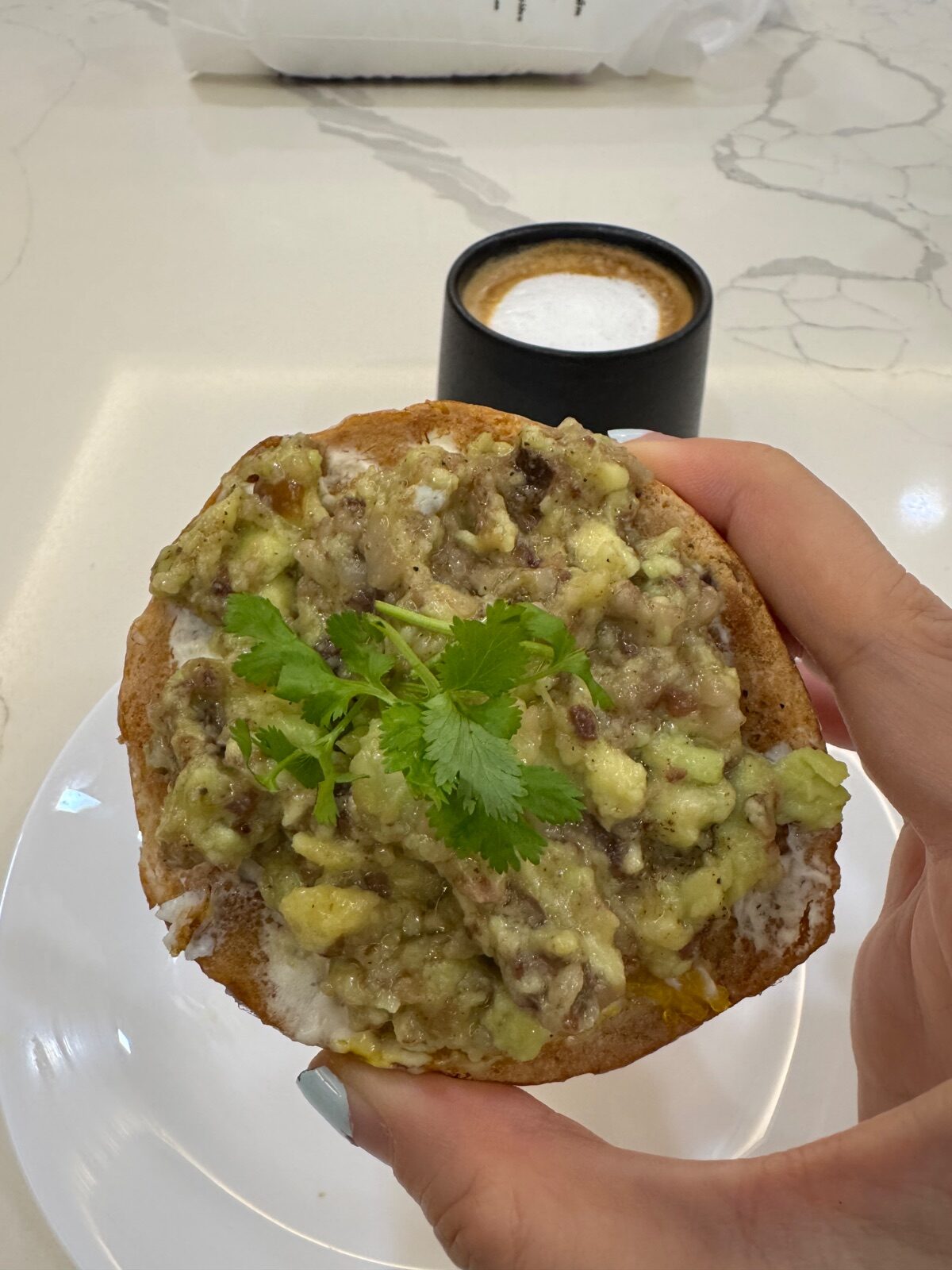 Avocado Bone Marrow Bagel
