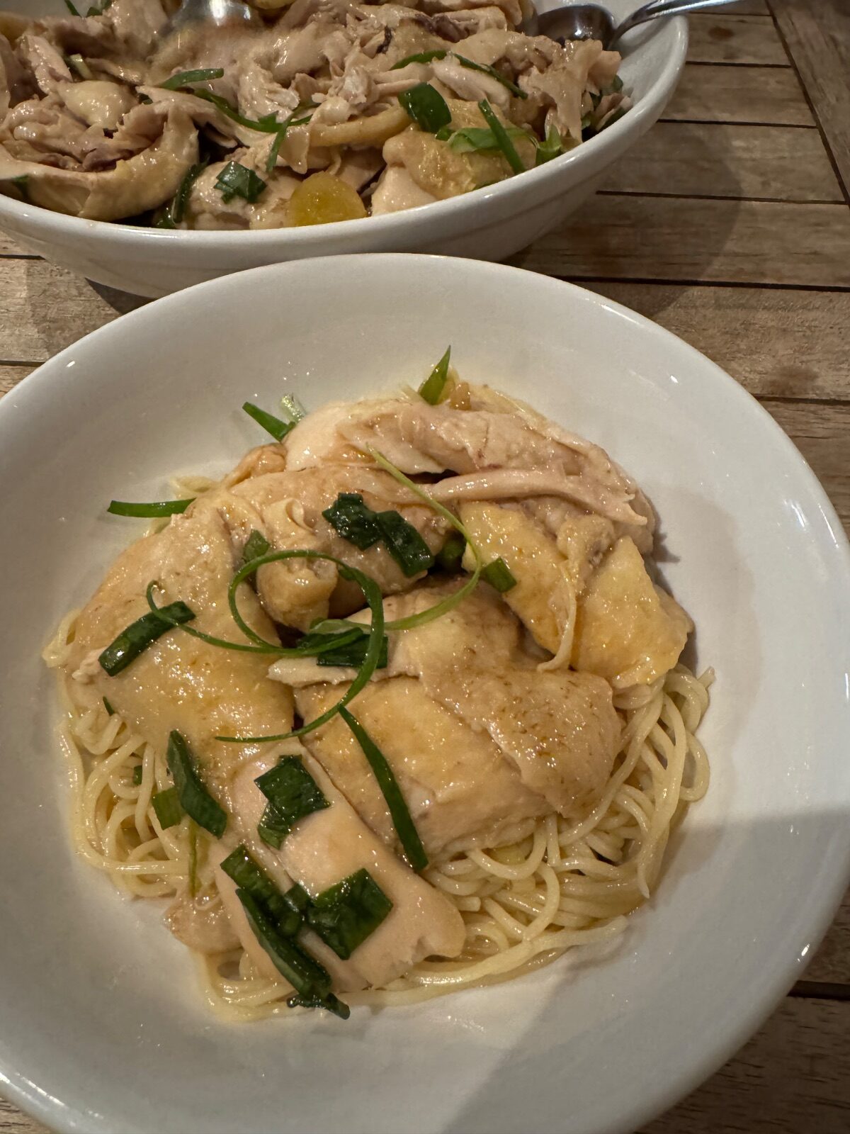 Shredded Soy Sauce Chicken with Scallion Noodles